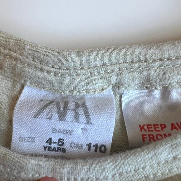 Zara Girls Star Print Tee 4-5 - Picture 7 of 9